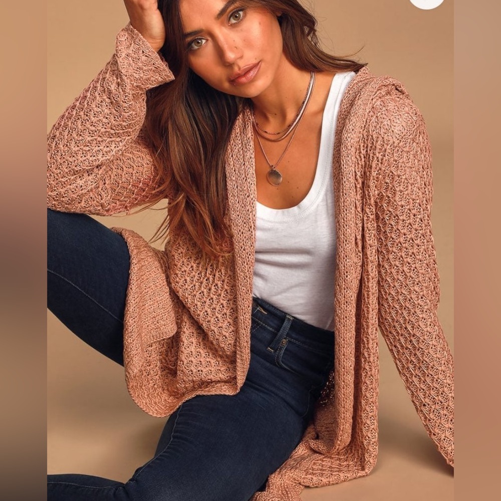 Lulus Utmost Comfort Mauve Hooded Long Cardigan